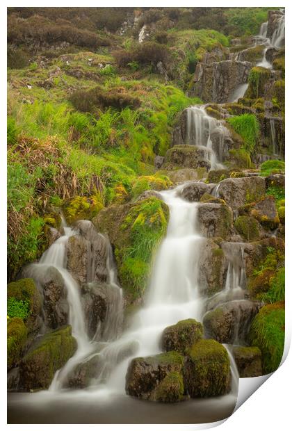 Outdoor waterfall Print by Duncan Loraine