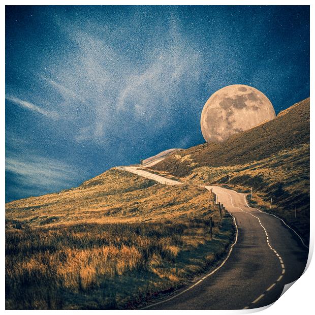 A Road to the Moon Print by Duncan Loraine