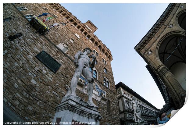 Statue of David in Florence, Italy Print by Sergio Delle Vedove
