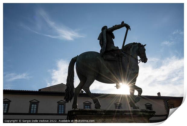 Equestrian Monument to Grand Duke Ferdinando I de 'Medici in Flo Print by Sergio Delle Vedove