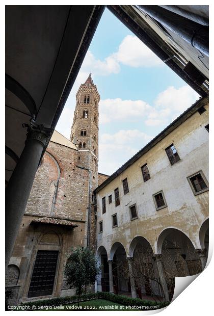 Badia Fiorentina - Monastery in Florence, Italy Print by Sergio Delle Vedove