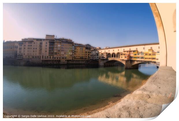 Ponte Vecchio bridge in Florence, Italy Print by Sergio Delle Vedove
