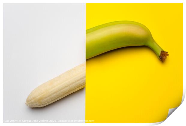Banana cut Print by Sergio Delle Vedove