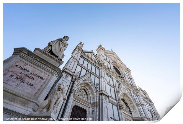 Santa Croce church in Florence, Italy Print by Sergio Delle Vedove