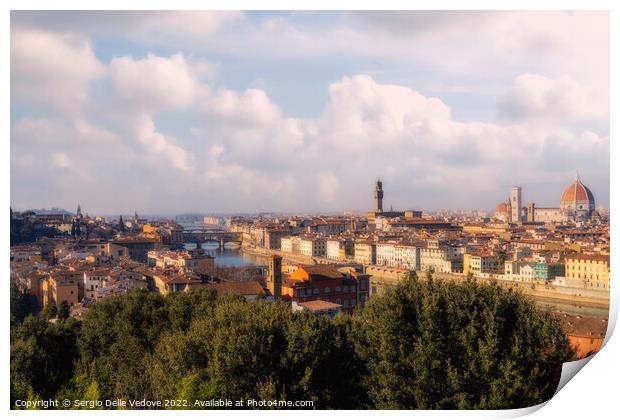 Panoramic view of Florence, Ital,y Print by Sergio Delle Vedove