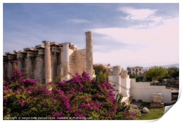 Hadrian's Library archaeological site in Athens, Greece Print by Sergio Delle Vedove