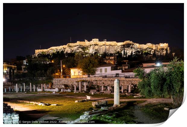 Roman Agorà archaeological site in Athens, Greece Print by Sergio Delle Vedove