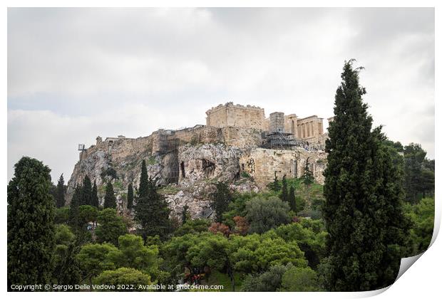 The Acropolis in Athens, Greece Print by Sergio Delle Vedove