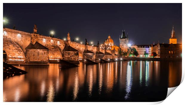 Charles bridge in Prague Print by Sergio Delle Vedove