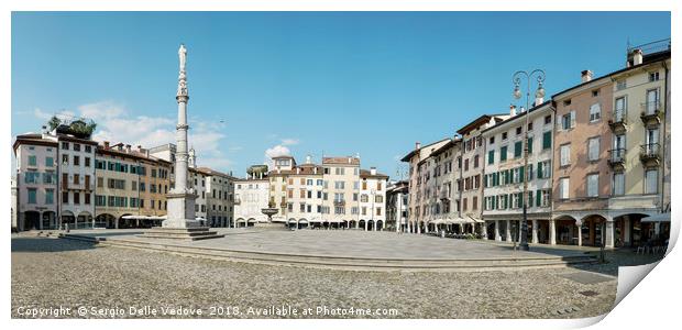 Matteotti Square in Udine Print by Sergio Delle Vedove