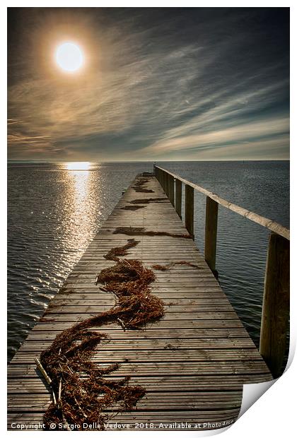 the wooden walkway Print by Sergio Delle Vedove