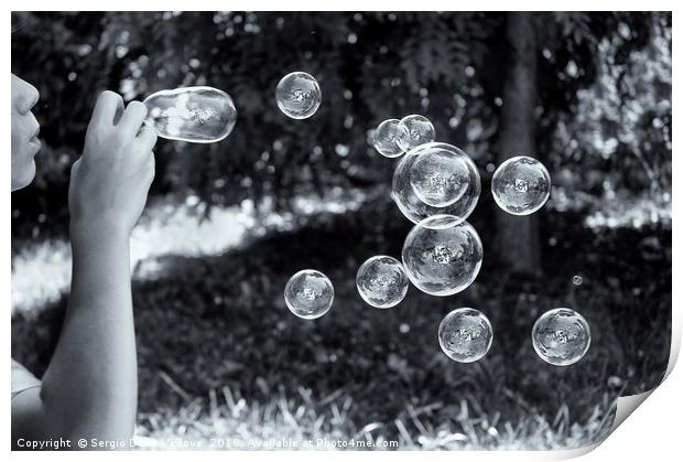 Soap bubbles Print by Sergio Delle Vedove