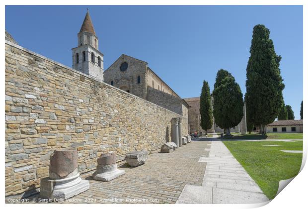 Roman archaeological finds iin Aquileia Print by Sergio Delle Vedove