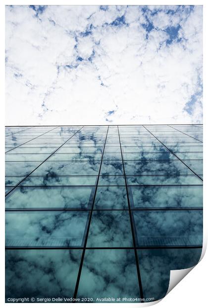 Clouds reflection Print by Sergio Delle Vedove