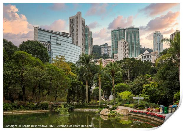 Hong Kong park  Print by Sergio Delle Vedove