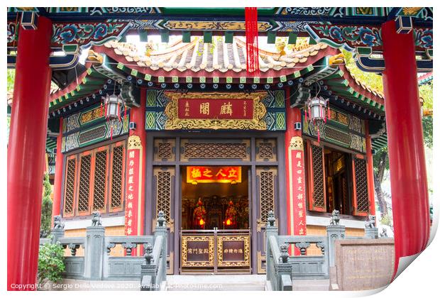 Wong Tai Sin temple in Hong Kong  Print by Sergio Delle Vedove