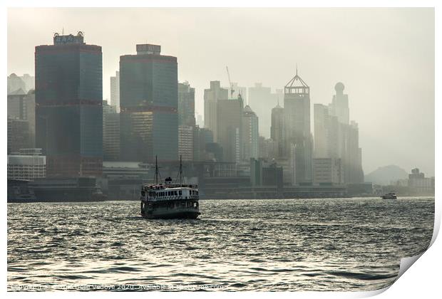 Victoria Harbour in Hong Kong Print by Sergio Delle Vedove