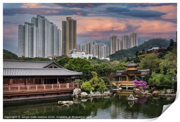 Nan Lian park in Hong Kong   Print by Sergio Delle Vedove