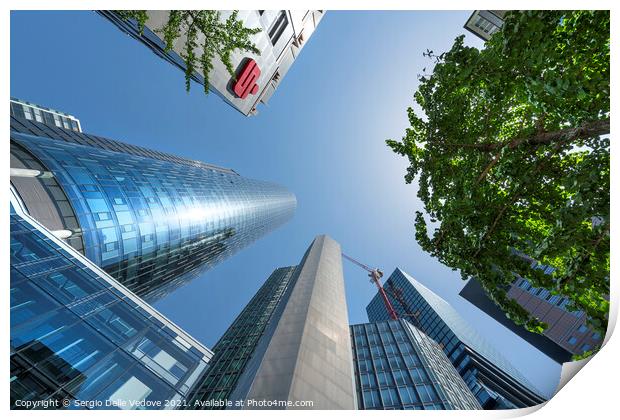 Skyscrapers in Frankfurt Print by Sergio Delle Vedove