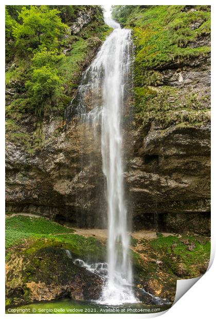 a waterfall  Print by Sergio Delle Vedove