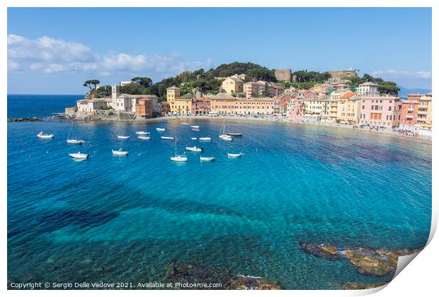 Silence Bay in Sestri Levante Print by Sergio Delle Vedove