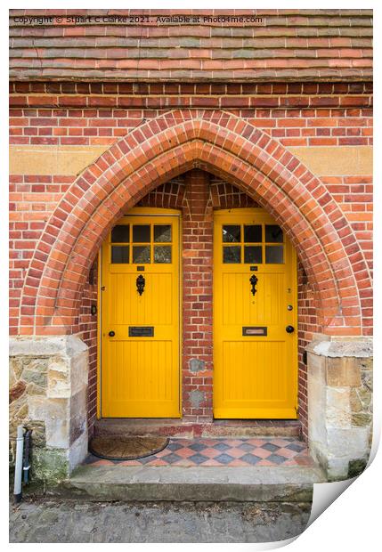Cowdray estate doors Print by Stuart C Clarke