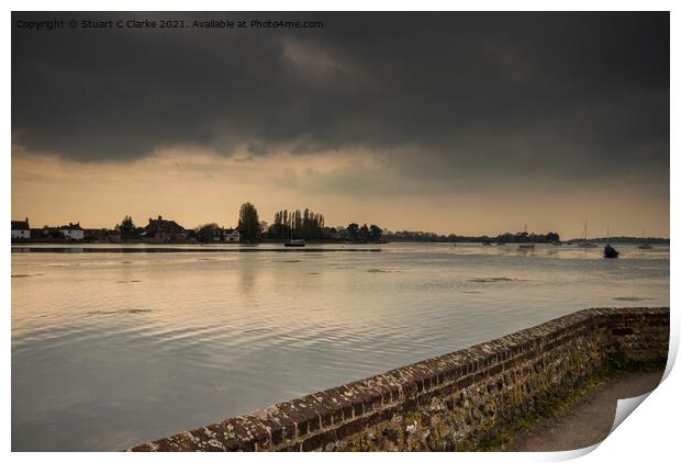 Bosham Harbour Chichester Print by Stuart C Clarke