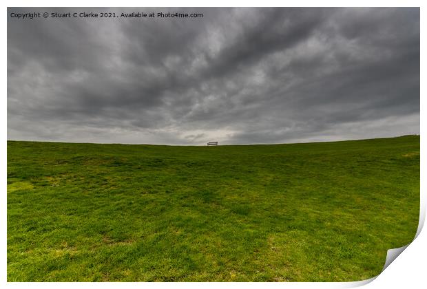 The lone bench Print by Stuart C Clarke