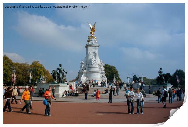 Victoria Memorial Print by Stuart C Clarke