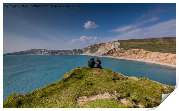 Worbarrow Bay Print by Stuart C Clarke