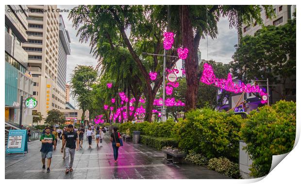 Orchard Road Print by Stuart C Clarke