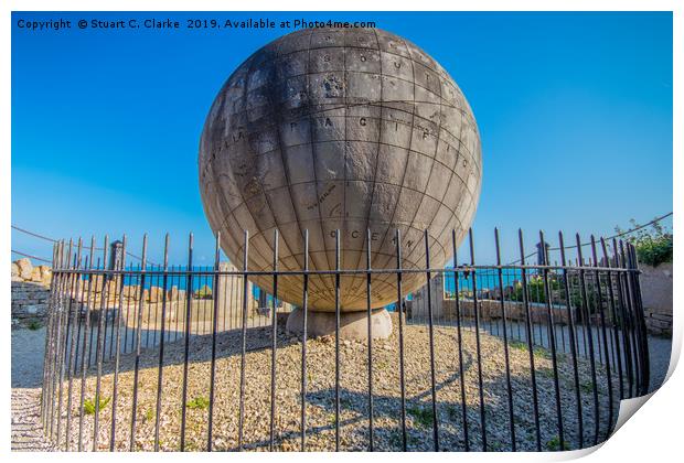 The Great Globe Print by Stuart C Clarke