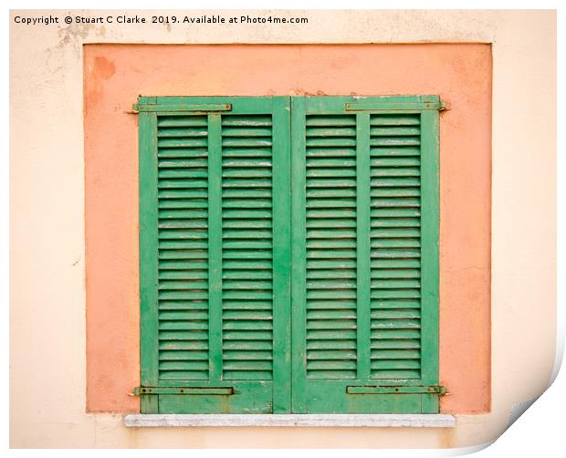 Windows shutters Print by Stuart C Clarke