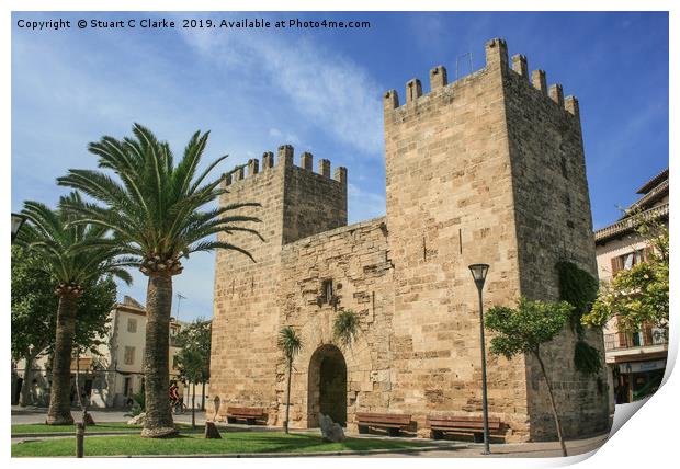 Alcudia old town Print by Stuart C Clarke