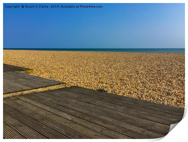 Beach view Print by Stuart C Clarke