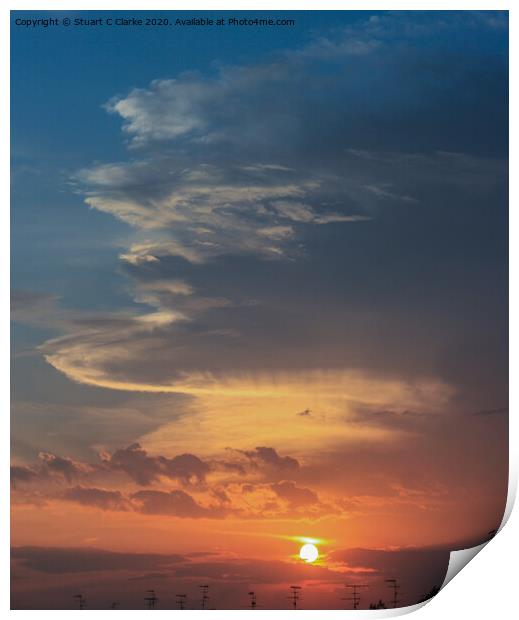 Johor sunset Print by Stuart C Clarke