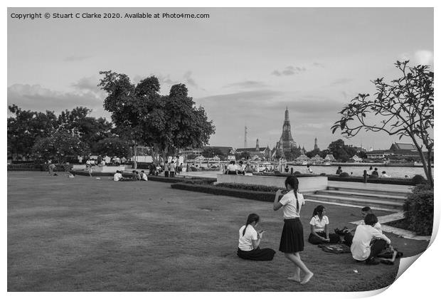 Chilling in Bangkok Print by Stuart C Clarke