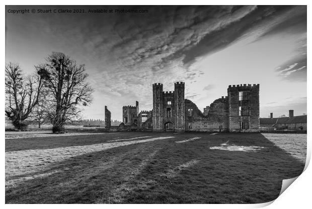 Cowdray House ruins Print by Stuart C Clarke