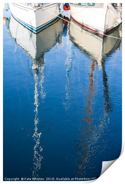 Shimmering Yachts Print by Kate Whiston