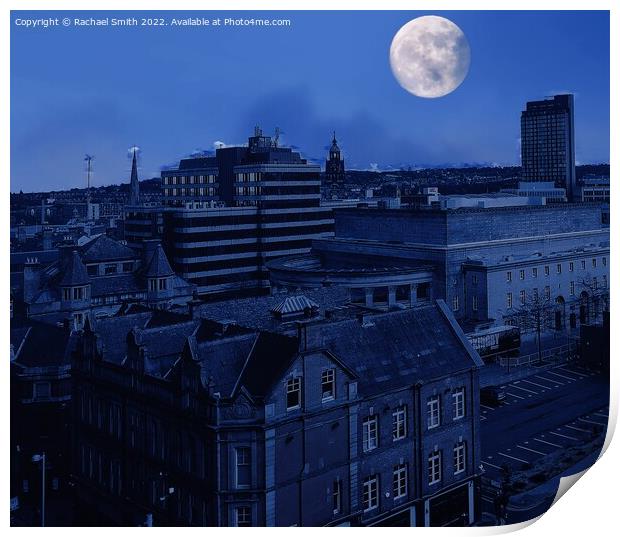 Night in Sheffield Print by Rachael Smith