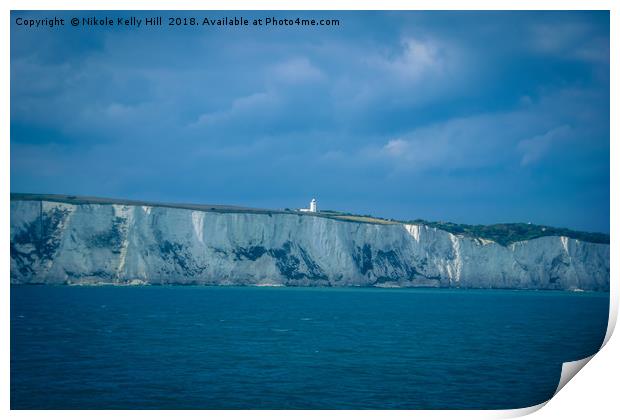 View at the Dover port, White Cliff Print by NKH10 Photography