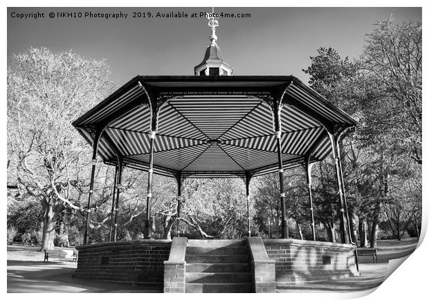 A gazebo in Cannon Hill Park, Birmingham, UK Print by NKH10 Photography