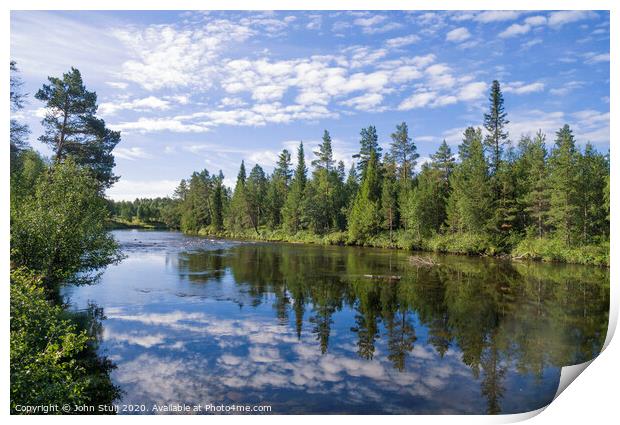 The Ljusnan river Print by John Stuij