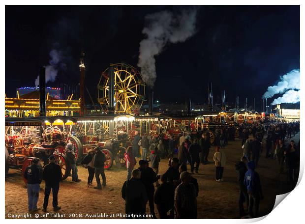 A Night at The Steam Fair Print by Jeff Talbot