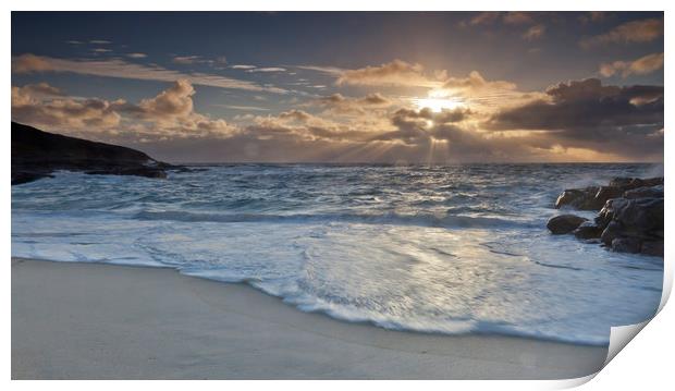 Evening sunset on the Isle of Vattersay Print by Robert McCristall