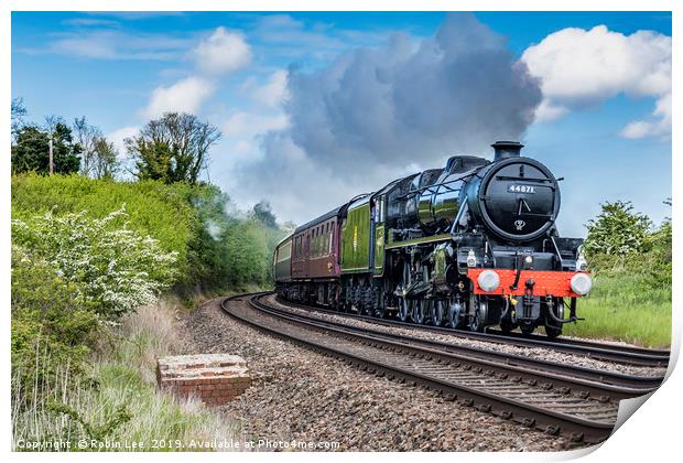 Steam Locomotive No. 44871 Print by Robin Lee