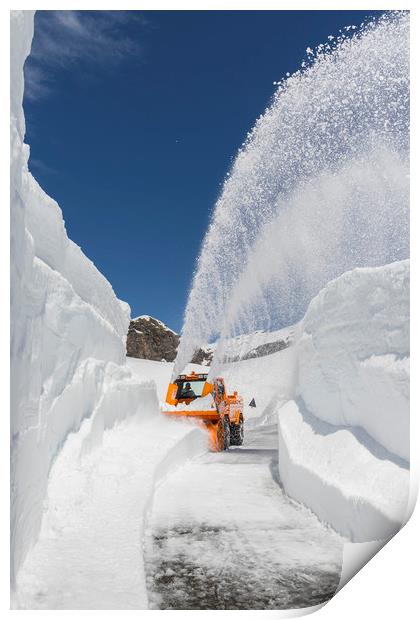 Snow blower Print by Paolo Seimandi