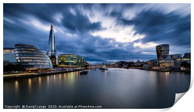 Storm over London Print by Daniel Lange