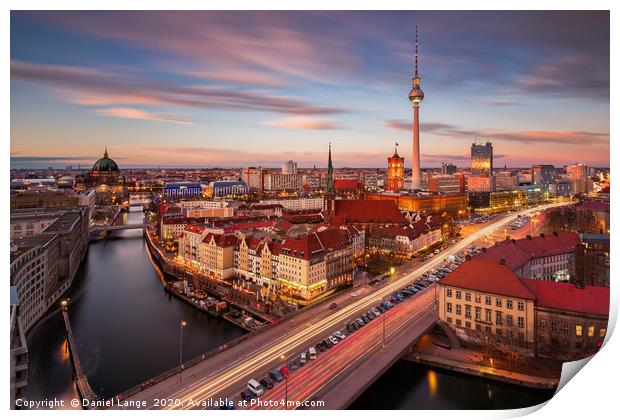 Sunset over Berlin Mitte  Print by Daniel Lange