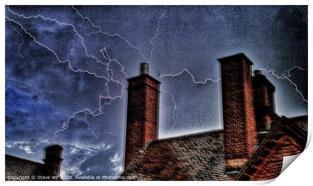 Lightning Strikes Print by Steve WP